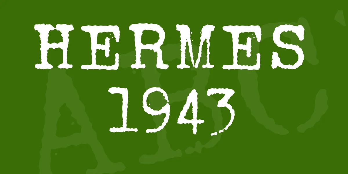 HERMES 1943 Font preview 2