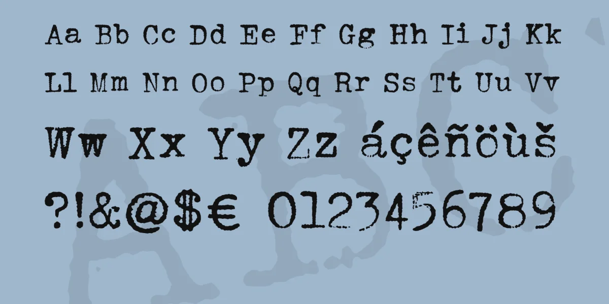 HERMES 1943 Font preview 5