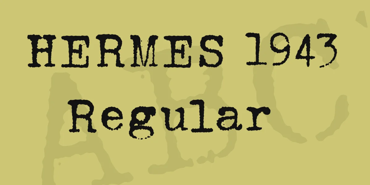HERMES 1943 Font preview 6