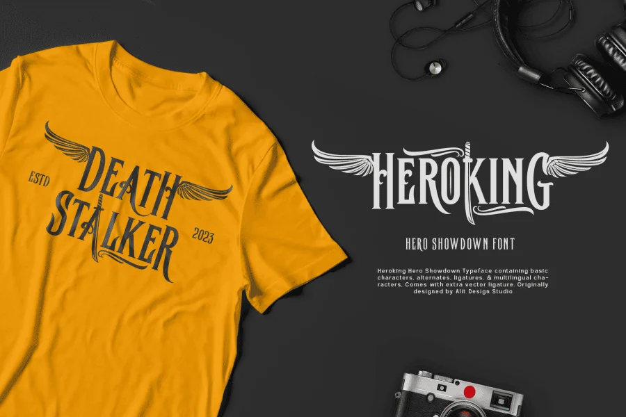Heroking Font preview 6