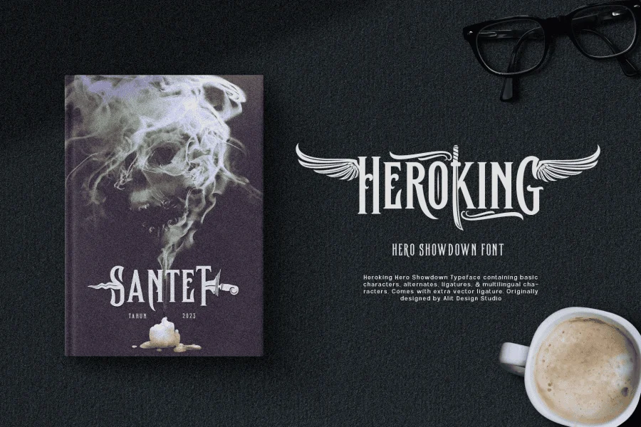 Heroking Font preview 8