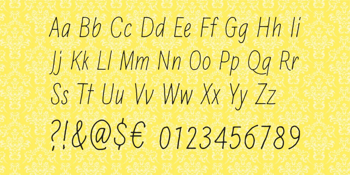 Hidden meanings Font preview 3