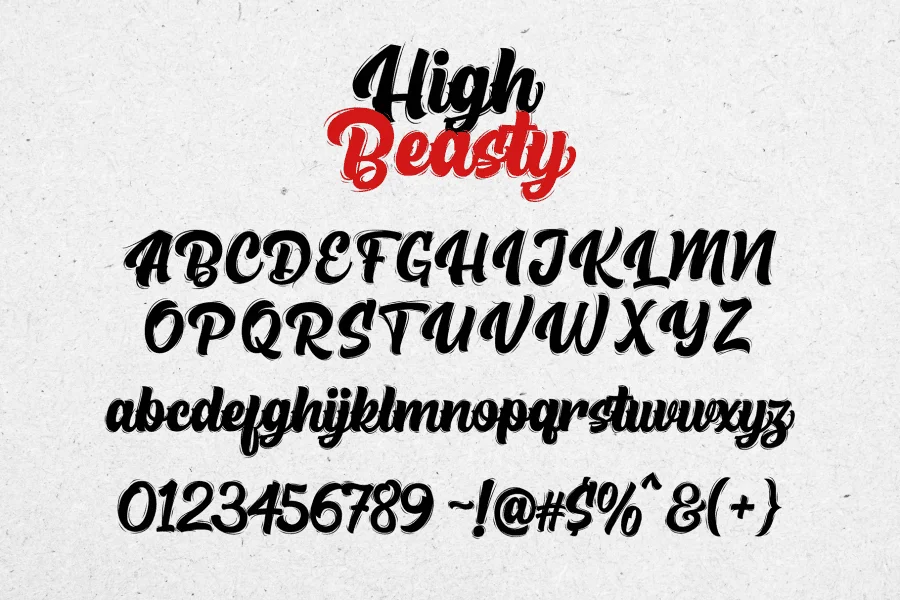 High Beasty Font preview 7