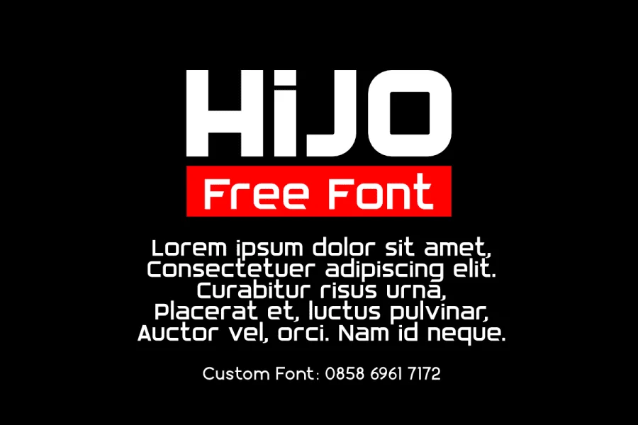HiJO Font Family preview 2