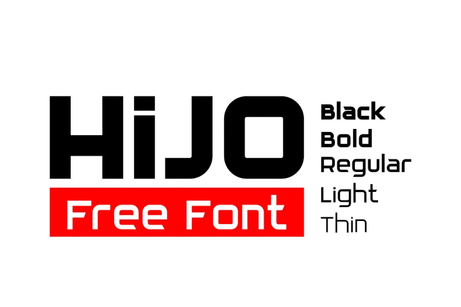 HiJO Font Family preview 3