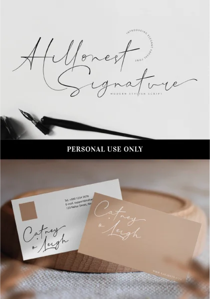 Hillonest Signature Font