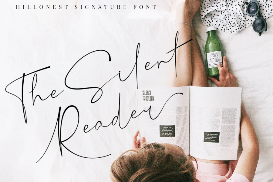 Hillonest Signature Font preview 3