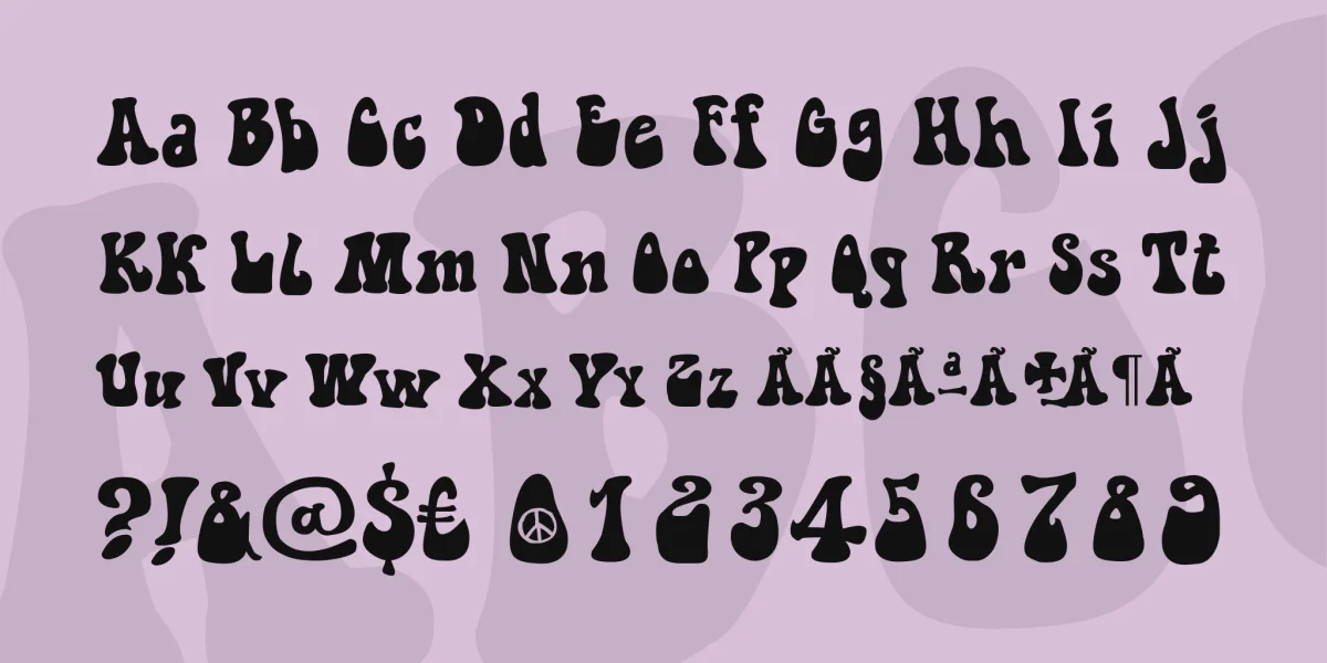 Hippie movement Font preview 4