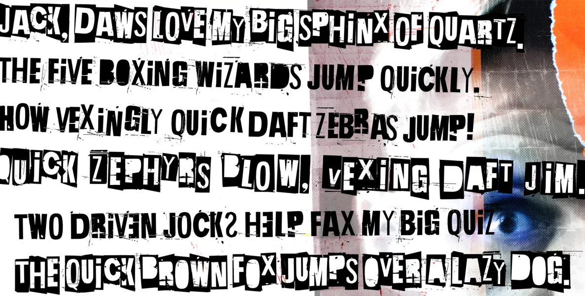 Hit me, punk! Font Family preview 2