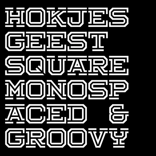 Hokjesgeest Font preview 2