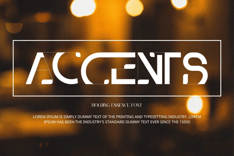 HOLDING ESSENCE DEMO Font preview 3