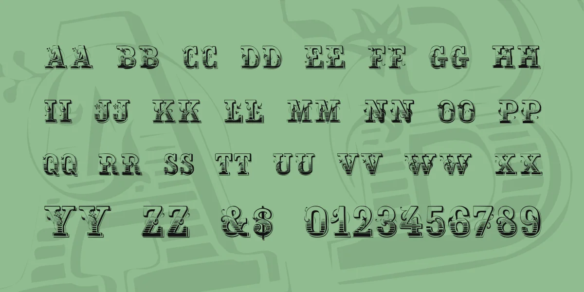 Holtzschue Font preview 2