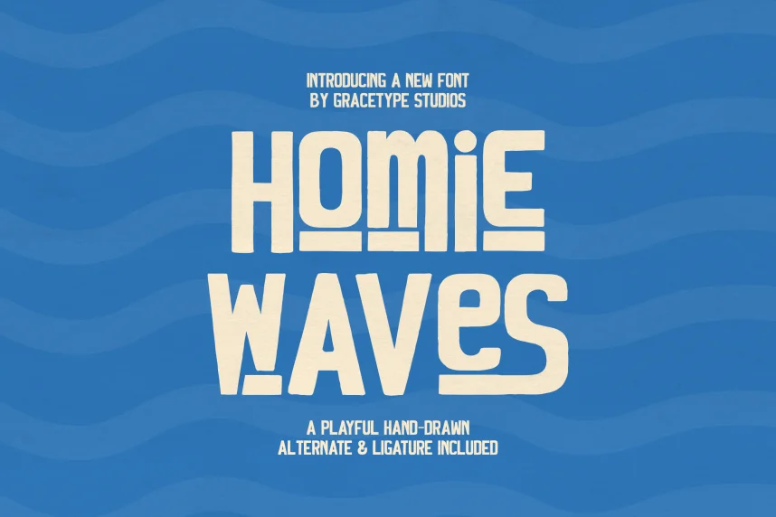 Homie Waves Font preview 2
