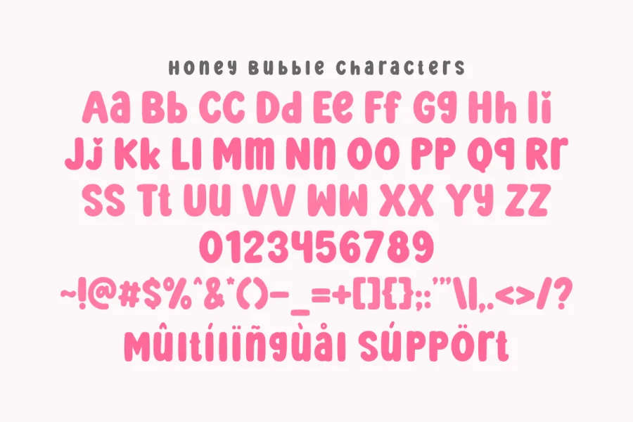 Honey Bubble Font preview 2
