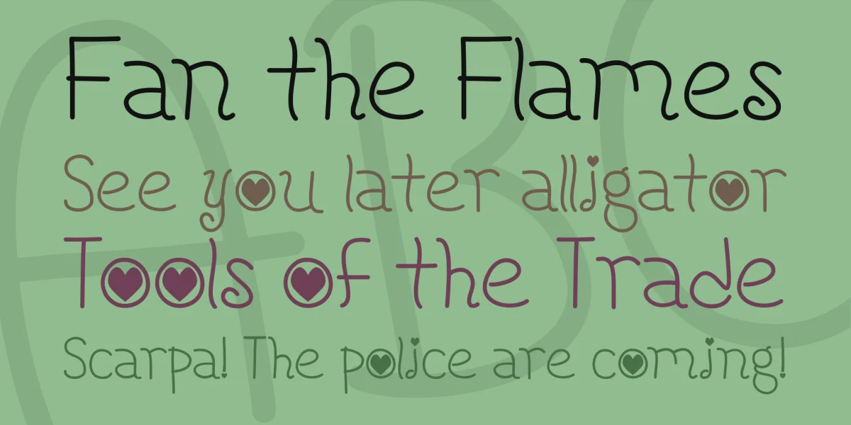 Honeybee Font preview 2