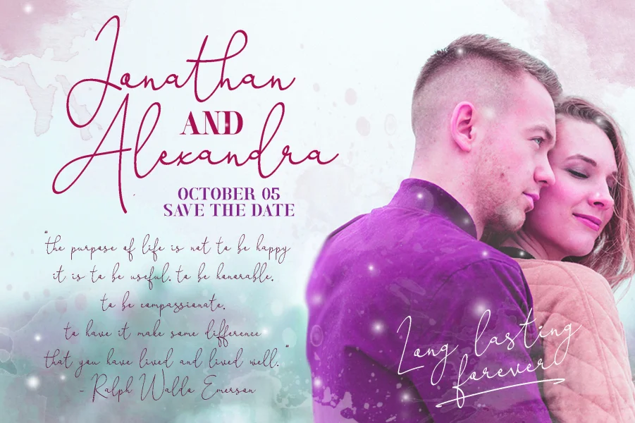 Honeymoon Avenue Script Font preview 5