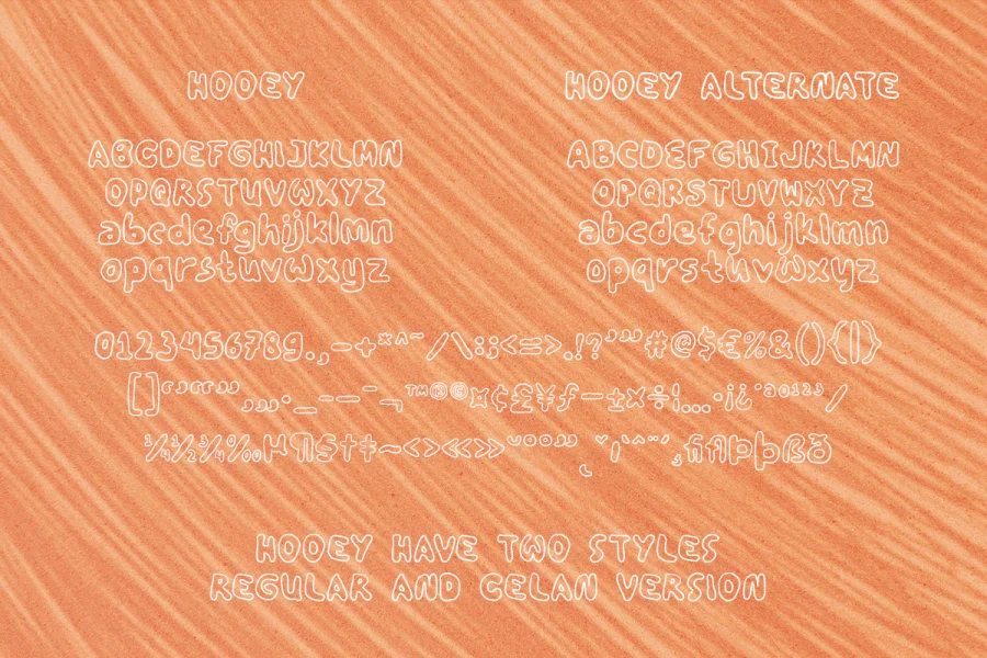 Hooey DEMO Font preview 2