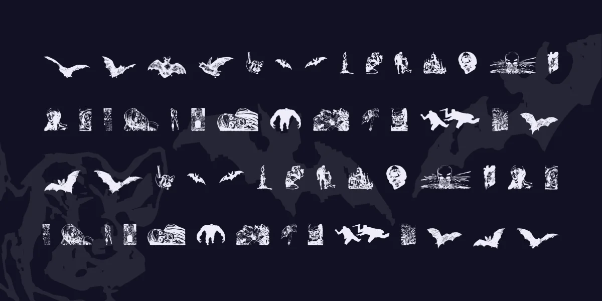 Horror Dingbats Font