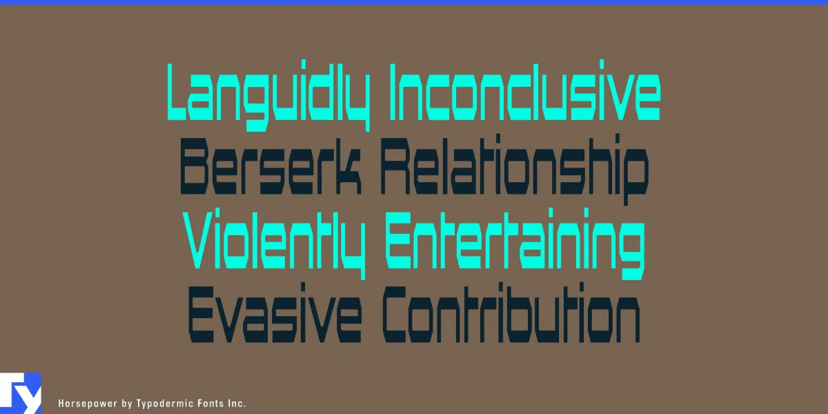 Horsepower Font preview 2