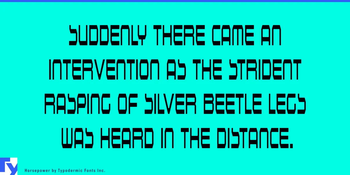 Horsepower Font preview 3