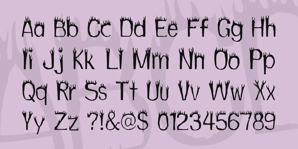 Hothead Font preview 2