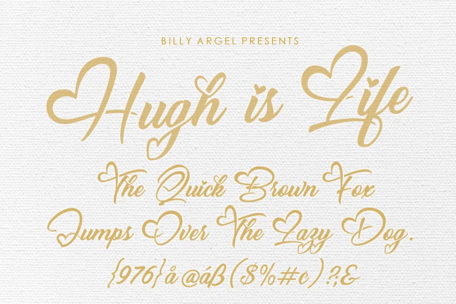 Hugh is Life Personal Use Font preview 2