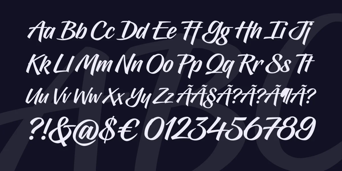 Hughs Font preview 3