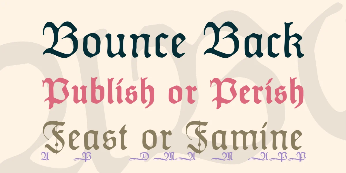 Humboldt Fraktur Font Family preview 2