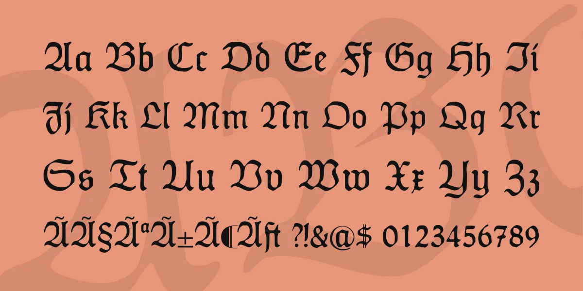 Humboldt Fraktur Font Family preview 4