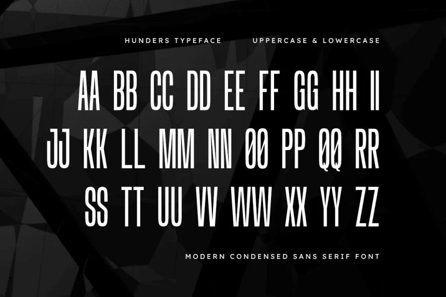 Hunders Font preview 2