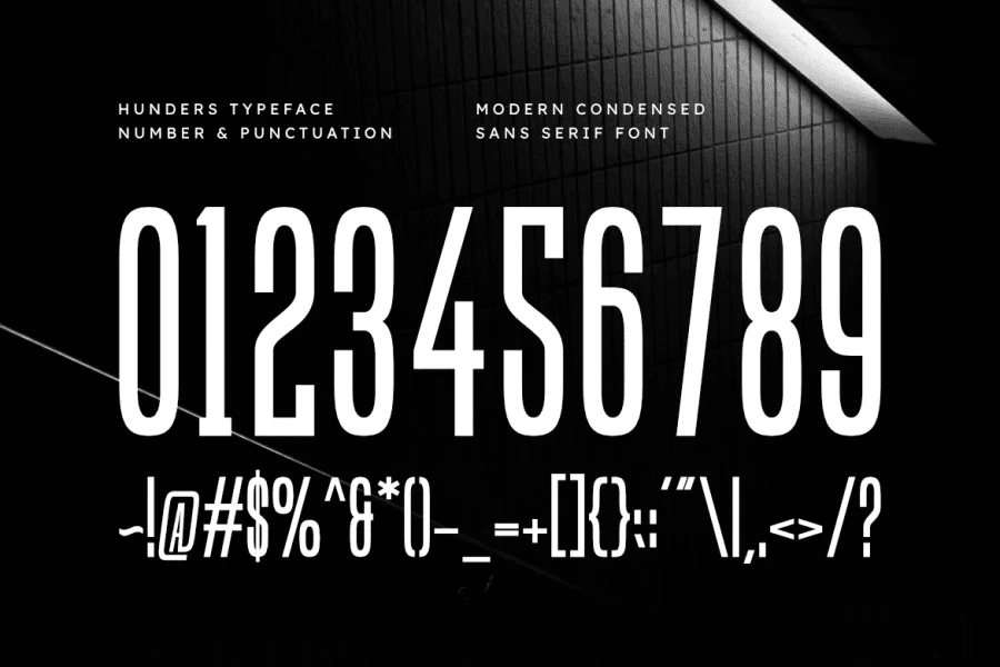Hunders Font preview 3