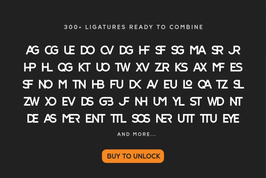 Hundred Ligatture Font preview 8