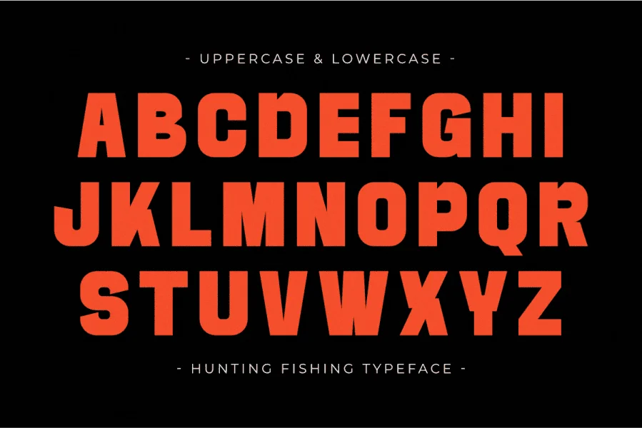 Hunting Fishing Font preview 5