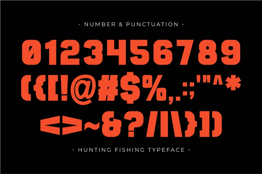 Hunting Fishing Font preview 6