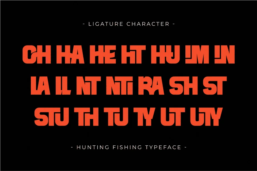 Hunting Fishing Font preview 7