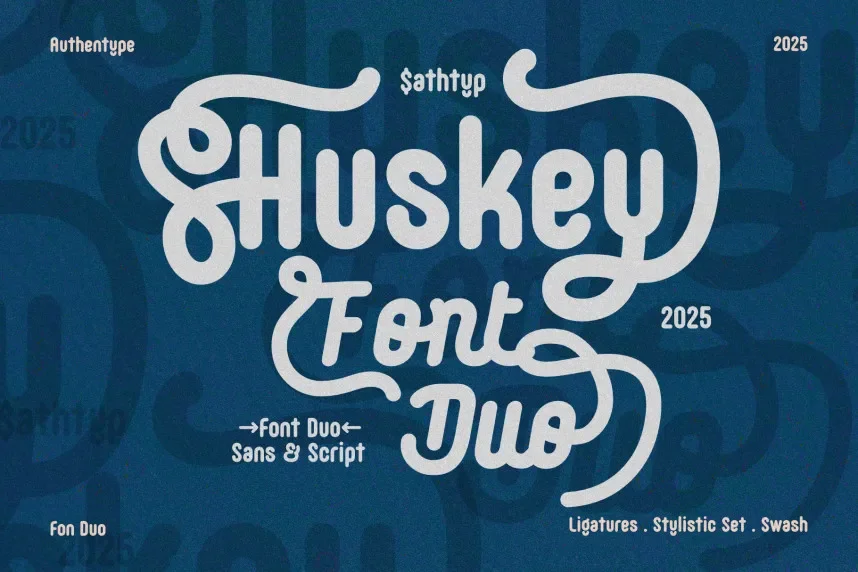 Huskey Font preview 2