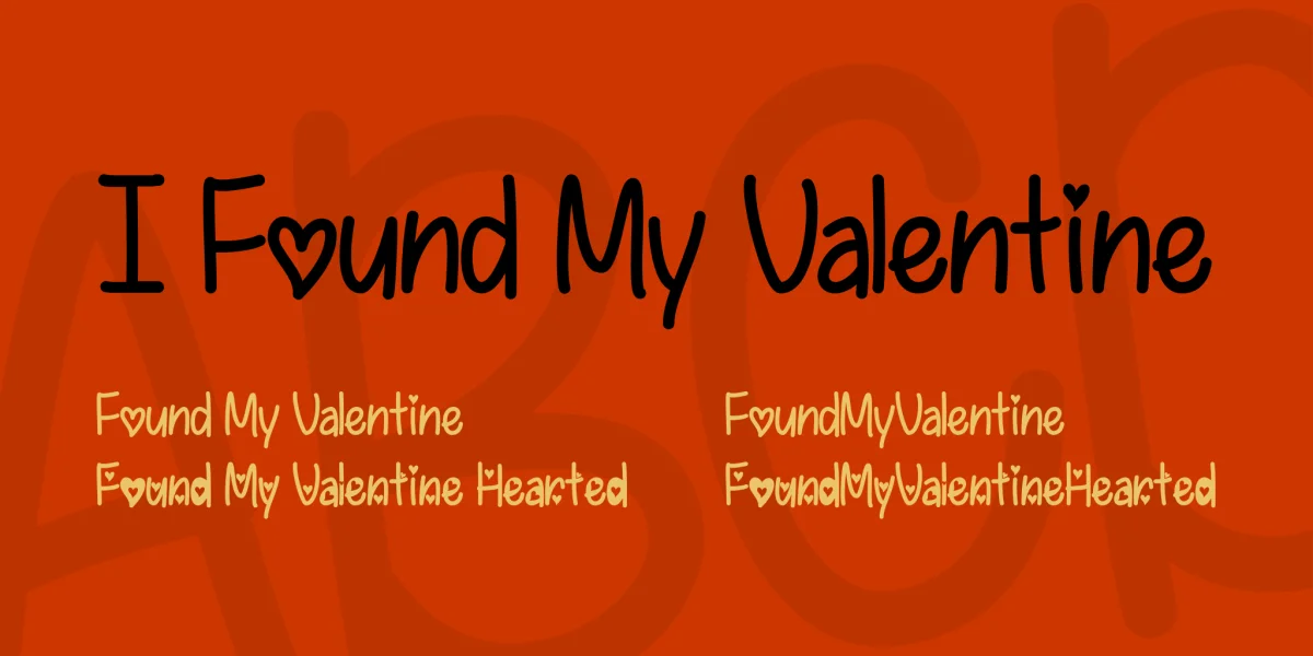 I Found My Valentine Font Family preview 4