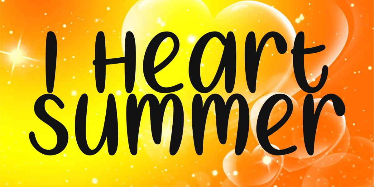 I Heart Summer Font preview 2
