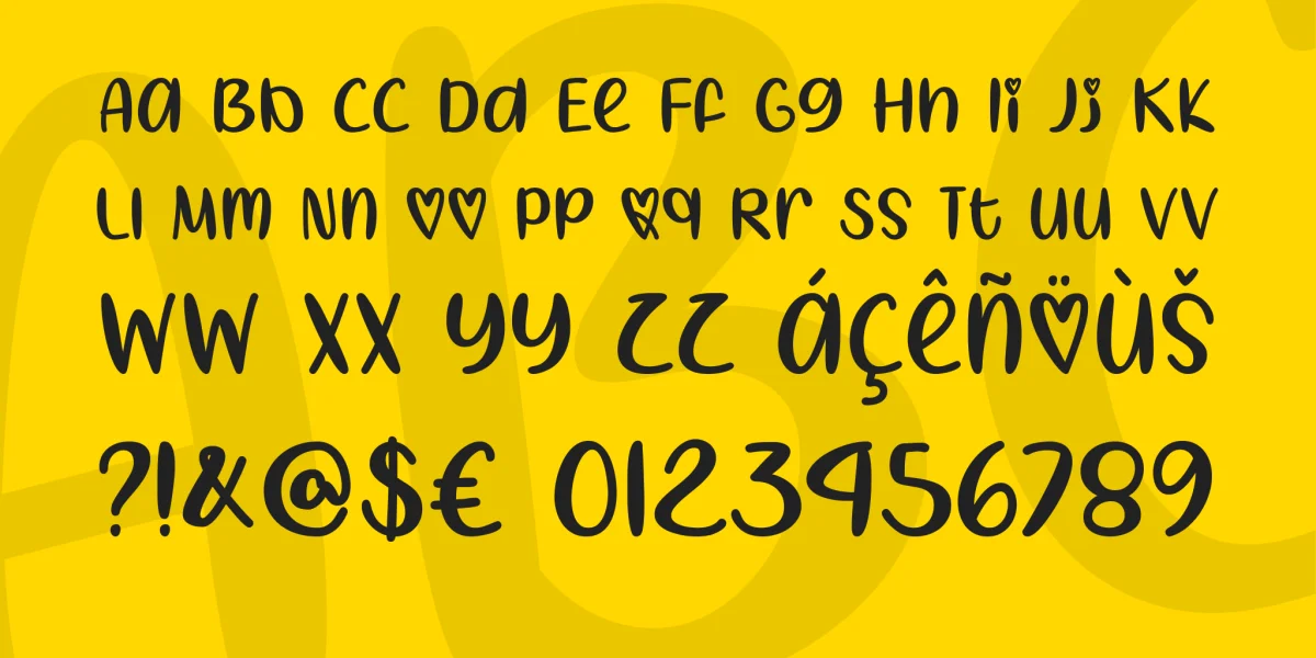 I Heart Summer Font preview 3