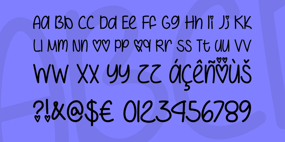 I Heart You Always Font preview 3