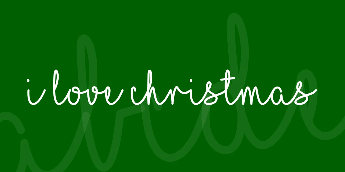 I Love Christmas Font