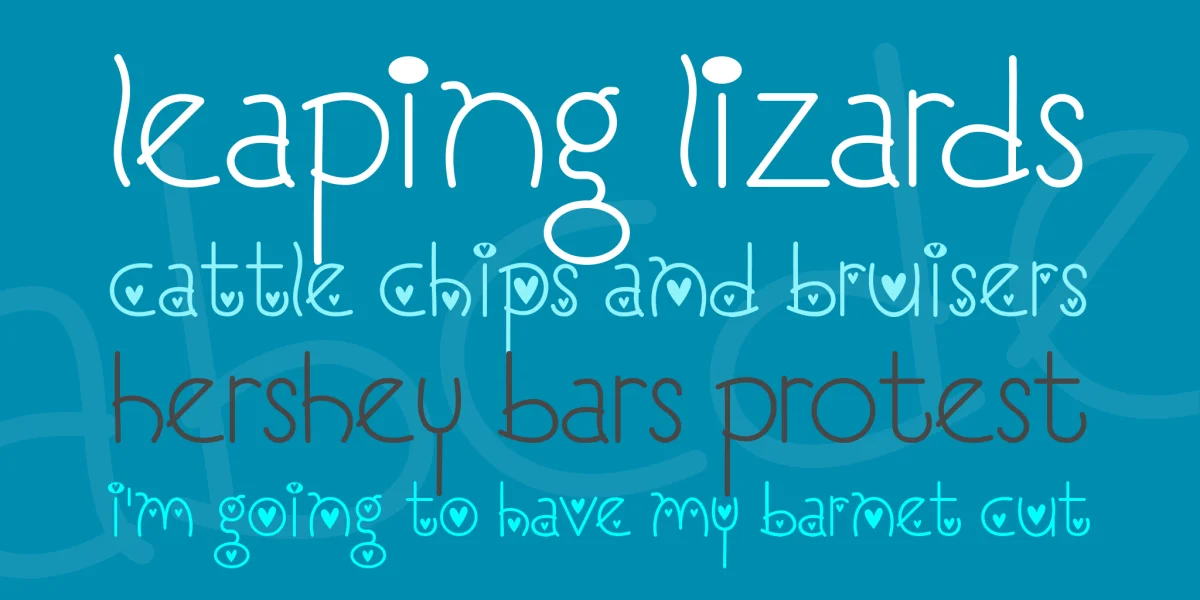 I Love You Monkey Font Family preview 2