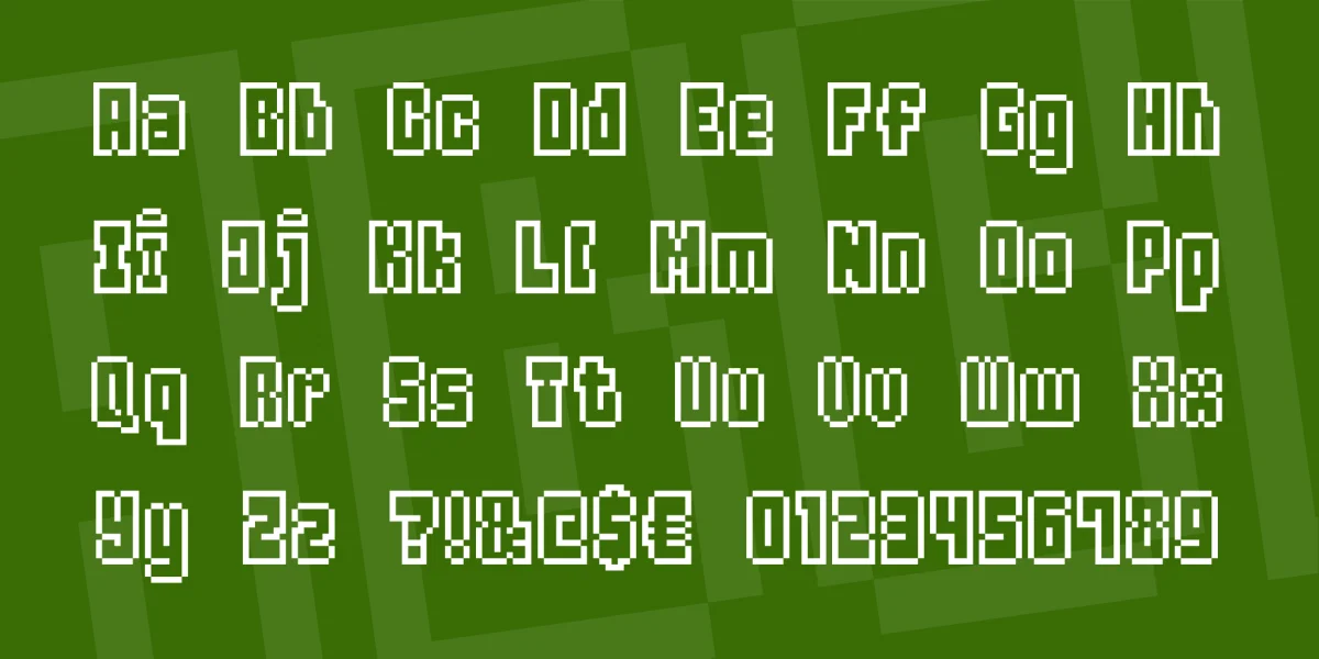 Ice Pixel7 Font preview 2