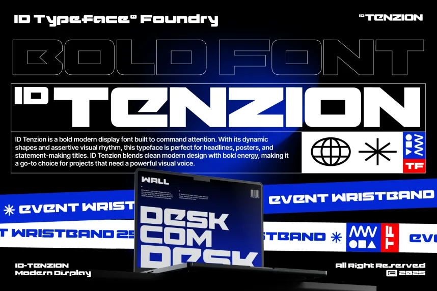 ID Tenzion Font preview 2