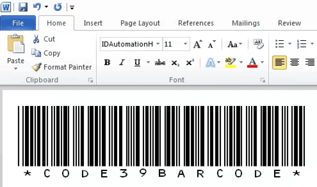 IDAHC39M Code 39 Barcode Font preview 2