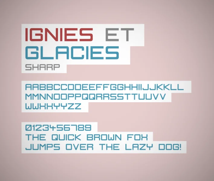 Ignis et Glacies Sharp Font Family