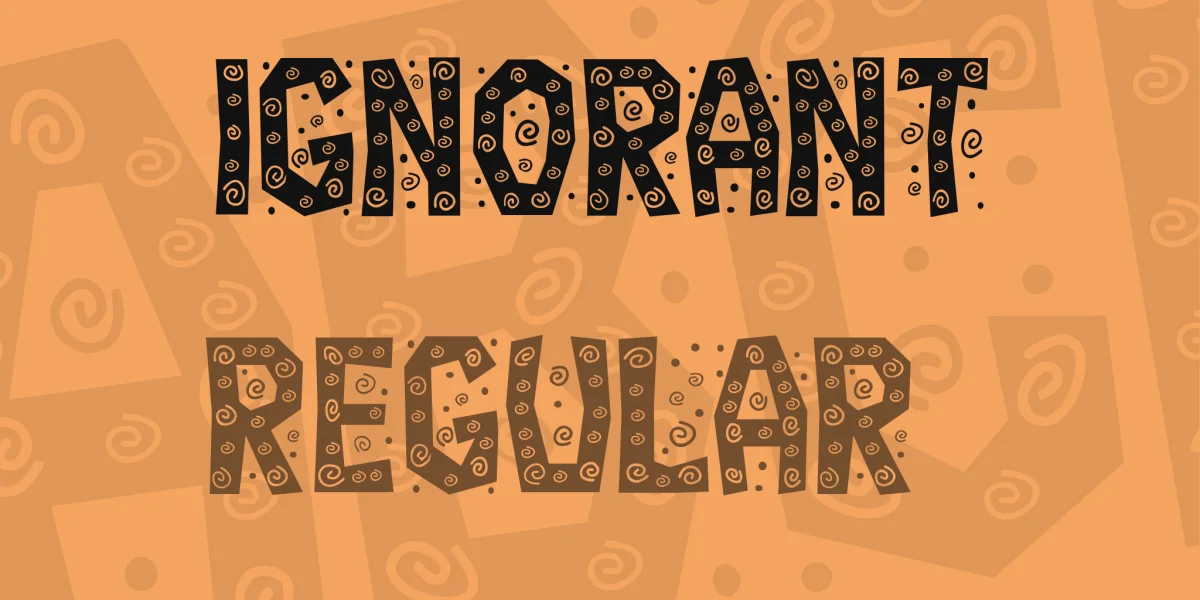 Ignorant Font preview 2