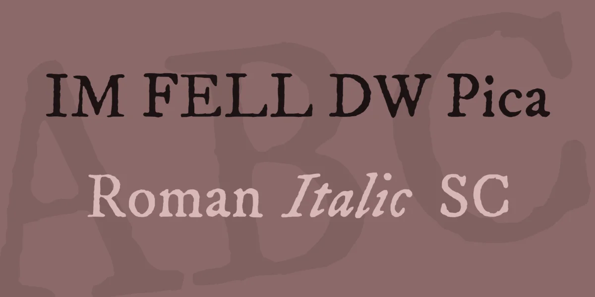 IM FELL DW Pica Font Family