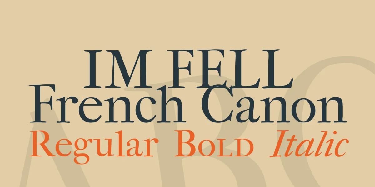 IM FELL French Canon Font Family