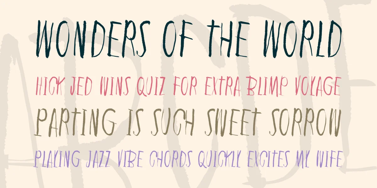 In the deep dark woods Font preview 2